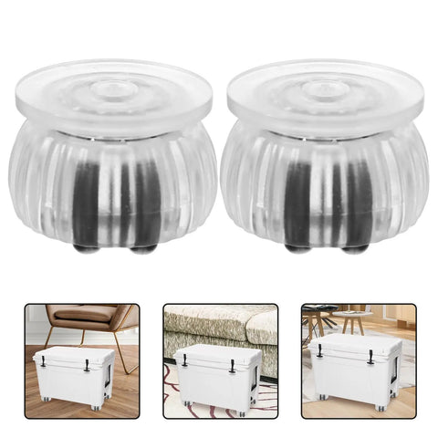 Cabinet Wheels Replacement Silent ABS Furniture Casters with Brake, clear rolling casters suitable for furniture cabinets.