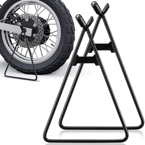2 Pack Dirt Bike Triangle Stands For Rear Wheel Maintenance Stand Beefy Solid Steel Construction Fits 80cc To 500cc Dirt Bikes
