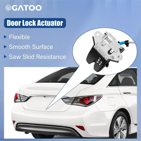 Hyundai Sonata Trunk Latch Replacement Actuator For 2015 2016 2017 with Cable Rear Gate Hatch Lock Liftgate Fits 1.6L 2.0L 5.4L Engine Replaces 81230-C1010 81230C1010 shown with car body