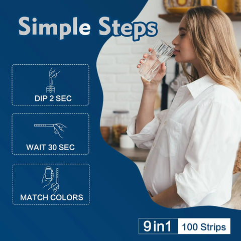 Hassle Free Nine Parameter Heavy Metal Water Test Strips At Home Water Quality Checks With 100 Sheets steps to use water test strips.