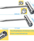 Six Pack Chainsaw Screwdriver Wrench Set In 13 By 19 Mm, Long And Short Sizes, Alloy Steel, Heat Treated, Galvanized Finish, Thickened Tools