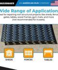 Heavy Duty Eight By Eight Inch Steel Mending Plates For Solid Wood Repair Features A Thick Hot Dipped Galvanized Finish on a concrete surface.