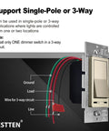 Matte Brown Dimmer Switch Pack Of 10 For Single Pole Or 3 Way Install, Dimmable LED CFL Incandescent And Halogen Compatible, wiring diagram