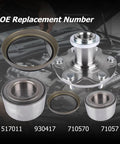 Front Wheel Hub Bearing Kit For Specific 2WD Toyota 4Runner Sequoia Tundra Tacoma Models Fits 1996 To 2007 2WD Only