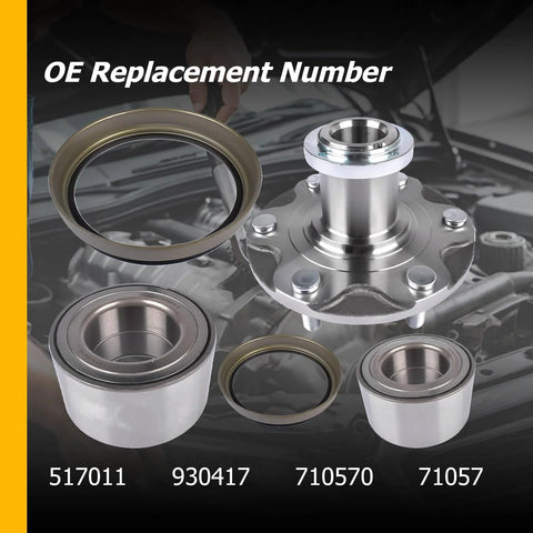 Front Wheel Hub Bearing Kit For Specific 2WD Toyota 4Runner Sequoia Tundra Tacoma Models Fits 1996 To 2007 2WD Only