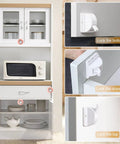 Magnetic Cabinet Locks For Baby Proofing, No Drill Easy Install, 10 Locks And 2 Keys on wood cabinet with lock illustrations