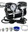 Oil Free Pro Grade Vacuum Pump 50 L/Min 180W Diaphragm With Switch And Vacuum Gauge Low Noise Aluminum Silencer Four Hose Connectors