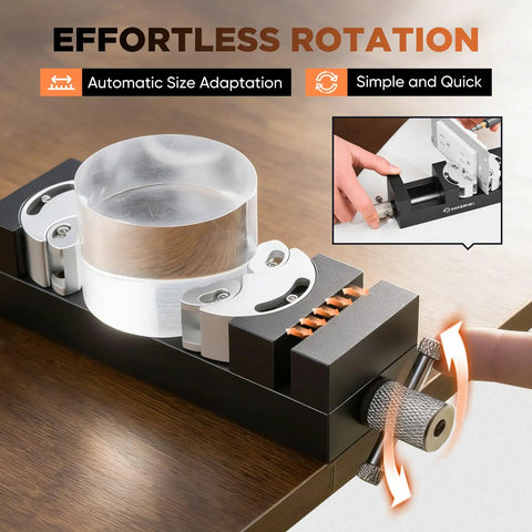 Heavy Duty Fractal Vise, Self Adjusting Drill Press Bench Clamp That Locks Flat Round Or Irregular Pieces Freakin Tight, Badass Workshop Essential In Sleek Black Finish, automatic size adjustment feature