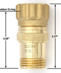Heavy Duty 25 Psi Water Pressure Regulator For Three Quarters Inch Hose Thread Drip Irrigation System Pro Grade Lead Free Brass With O Ring