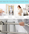 Flip Up Toilet Grab Bar 31.5 Inch Stainless Steel Wall Mounted Safety Bar For Bathroom Use Anti Rust Sturdy Grab Rail