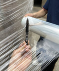 Two Pack Clear Stretch Wrap Film 18 Inch By 1000 Feet 80 Gauge Industrial Strength With Plastic Handle Self Adhering Pallet