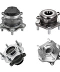 Drop-In Ready To Roll 4-Piece Front And Rear Wheel Bearing Hubs Assembly Kit For Nissan Rogue And Rogue Sport FWD 2014-2019 2017-2019 Complete Hub Bearings Set