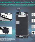 IPhone 6s Plus Screen Replacement Kit With Home Button LCD Digitizer 3D Touch Display 5.5 Inch Black Glass Assembly Front Camera Speaker Proximity Sensor Repair Tools A1634 A1687 A1699