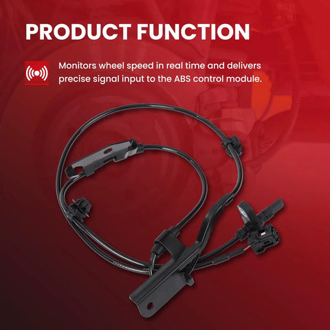 Heavy Duty Abs Wheel Speed Sensor For Toyota Rav4 monitors wheel speed, features PBT plastic housing, connects to ABS module.