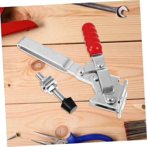 2 Piece Welding Toggle Clamps Set Heavy Duty Fixed Iron Hold Down Clamps With Quick Release Durable Woodworking Tool