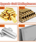 Gold Melting Furnace Kit With Temperature Control Display for melting gold, brass, silver, and aluminum for home metal casting.