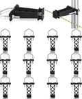48 Pack Tube Post Insulators For Electric Fence Wire, T Post Insulators for Chain Link, Square or Round Tubing, Black
