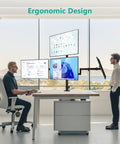 Kick Up Your Desk Game With This Stacked Quad Monitor Mount For 13 To 27 Inch Led Lcd Screens Holding 22 Pounds Per Arm And Keeping Things Clean A Real Space Saving Flex Right Now, showing ergonomic design with four monitors.