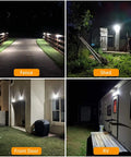 Solar Motion Sensor Flood Lights Outdoor 40 LED, illuminating fence, shed, front door, RV with 270 Degree Wide Angle and IP65 Waterproof