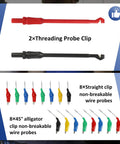 110 Pcs Automotive Circuit Test Lead Kit With Multimeter Probes Back Probe Kit Alligator Clips Relay Wire Connectors Set