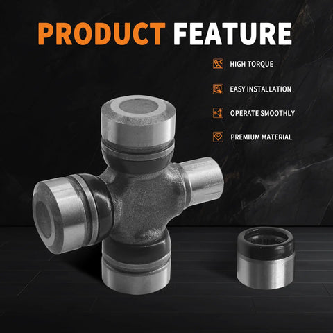 Universal Joint Kit 5-760X 1310WJ ISR Inside Snap Ring Non Greasable Front Axle U Joint Pack Of 2 metal parts displayed.