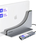 Pro Grade Mac Docking Station Bundle With Rock Solid 4K HDMI Hookup And Plug And Play Multiport Expansion For Macbook Pro 13 15 16 Inch M1 M2 Systems on sleek design with laptop