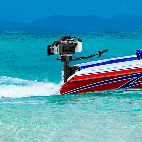 Powerful 4HP 55CC Outboard Motor With Short Shaft 4-Stroke Marine Engine Wind Cooling CDI Ignition Built In Fuel Tank