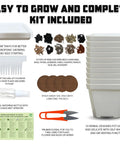 10 Herb Seeds Garden Starter Kit With White Pots Markers Soil Discs Watering Bottle Herb Clipper Mini Pruner and guide
