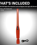 Slick Slim Inspection Lamp With Magnetic Work Light, 360 Degree Swivel And Tilt, with USB charging cable, SL184RU