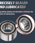 Front Wheel Bearing Assembly For Hyundai Elantra Elantra Coupe GT Kia Forte Koup Forte 5 Soul 2010 Through 2019 Replacement Hub Bearing Premium Quality Direct Fit Front Hub Replacement, shown sealed and lubricated for durability.
