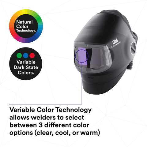 Heavy Duty Welding Helmet With G5 01VC ADF And Adflo High Altitude PAPR Bluetooth Natural Color Technology side view