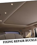 Beige Car Roof Headliner Repair Kit With Easy Install Snap Rivets Interior Ceiling Fix That Blends Perfectly Sagging Headliner Repair Made Simple Seamless Look For Your Ride installed in car interior