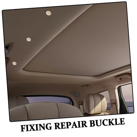 Beige Car Roof Headliner Repair Kit With Easy Install Snap Rivets Interior Ceiling Fix That Blends Perfectly Sagging Headliner Repair Made Simple Seamless Look For Your Ride installed in car interior