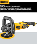 Beast Mode Heavy Duty Corded Car Buffer Polisher, 7 Inch To 9 Inch Dual Size, 12 Amp, yellow black design with soft start.