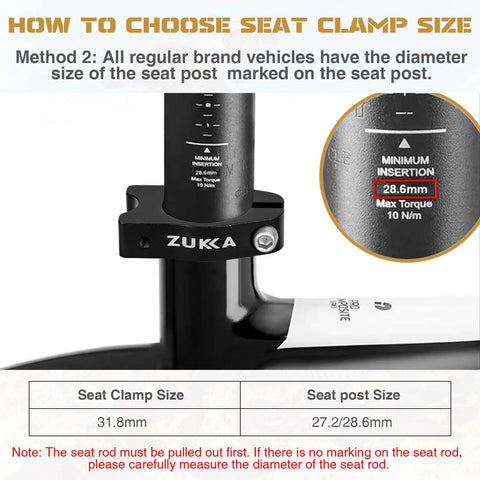 31.8mm Bike Seat Clamp 1.25 Inch Seat Post Clamp With Installation Holes For Rear Rack And Cargo Rack Aluminum Alloy Black