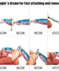 Fast Change Fishing Clips Set With Barrel Swivels And Quick Release Clips Snaps Ez Clip Tackle demonstration steps