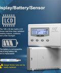 GQ GMC-300S Geiger counter with LCD display, white housing and replaceable Geiger–Müller tube