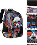 Personalized Dope Panda Backpack With Custom Name For Work And Travel College 16 Inch Laptop Bag Large Daypack With Padded Sleeve Rucksack For Adults Men Women, colorful design with panda image and name tag.
