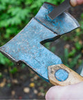 6-inch flat hand file with double-cut teeth, blue-painted high-carbon steel for wood, metal, and plastic