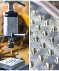 Drilling machine with Spiral Point Tap 5 By 16 By 18 UNC B2 Accuracy Titanium Coated Pro Grade 6542 High Speed Steel