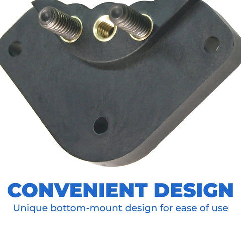 Precise Router Table Insert Plate Levelers For Easy Leveling And Accurate Setup, close-up of bottom-mount design with screws