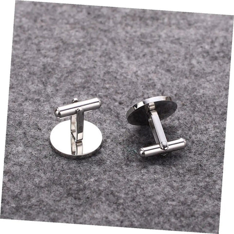Cross Cufflinks For Men Titanium Steel Black Cross Design Decorative Shirt Buttons For Business And Formal Shirts 1 Pair