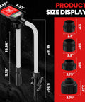 Electric Fuel Transfer Pump With Auto Stop For Gas Cans, 3.8 GPM Flow, 51 Inch Hose, Four Size Adapters, No Spill Gas Can Pump