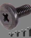 Black Oxide Coated Steel Phillips Flat Head Truss Machine Screws in 1/8, 1/4, 3/8, and 1/2 inch open slotted fasteners