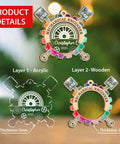 Product details of Personalized Mechanical Engineer Ornament With Name And Year, Wooden And Acrylic Two Layer Christmas Keepsake
