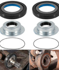 Rock Solid Front Axle Knuckle Vacuum Seals And Hub O Rings With Tube Dust Seal Kit For Ford Super Duty heavy-duty components.