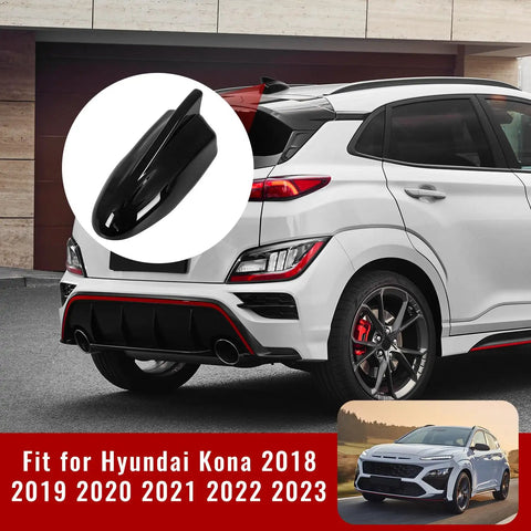 Shark Fin Antenna Cover For Hyundai Kona 2018 2019 2020 2021 2022 2023 Glossy Black Roof Topper Not GPS Model 96210 J9300