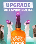 Five spray bottles with UV flashlight attachments for Portable UV Flashlight Black Light For Pet Urine Detection.