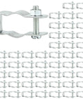 Heavy Duty Half Inch Conduit Hanger With Bolt Pack Of 50 Zinc Plated Steel Insulated Supports For EMTD And Rigid Conduits, showing detailed clamp design.