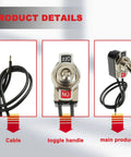 Heavy Duty SPST Rocker Toggle Switch 2 Pin On Off Latching With Leads 6A At 125VAC And 3A At 250VAC For Car Truck Boat Marine Black Shell